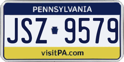 PA license plate JSZ9579