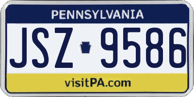 PA license plate JSZ9586