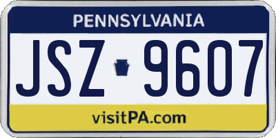PA license plate JSZ9607