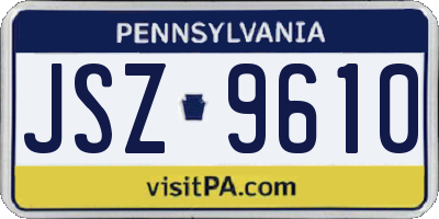 PA license plate JSZ9610