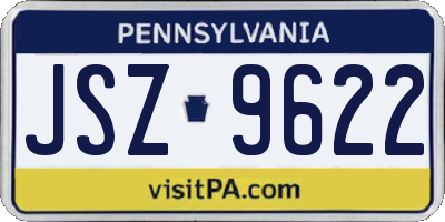 PA license plate JSZ9622