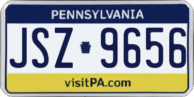 PA license plate JSZ9656