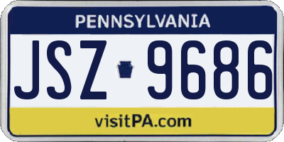 PA license plate JSZ9686