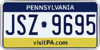 PA license plate JSZ9695
