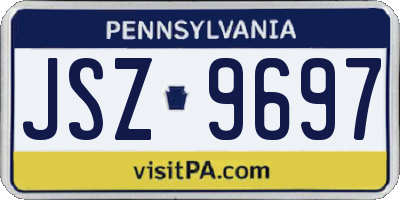 PA license plate JSZ9697