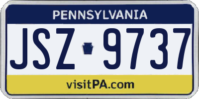 PA license plate JSZ9737
