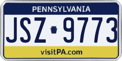 PA license plate JSZ9773