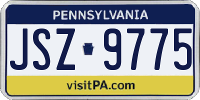 PA license plate JSZ9775