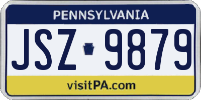 PA license plate JSZ9879