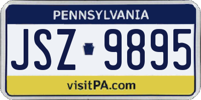 PA license plate JSZ9895