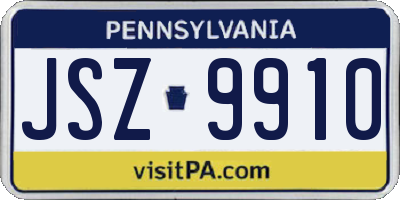 PA license plate JSZ9910