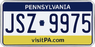 PA license plate JSZ9975