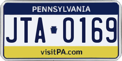 PA license plate JTA0169