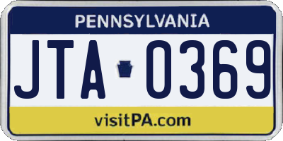 PA license plate JTA0369