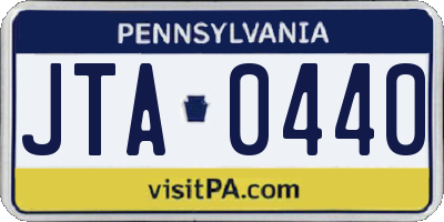 PA license plate JTA0440
