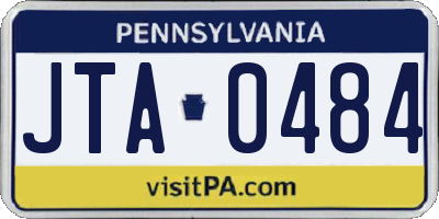 PA license plate JTA0484