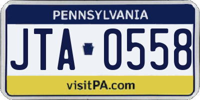 PA license plate JTA0558