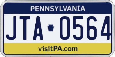 PA license plate JTA0564