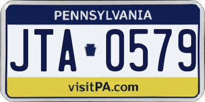 PA license plate JTA0579