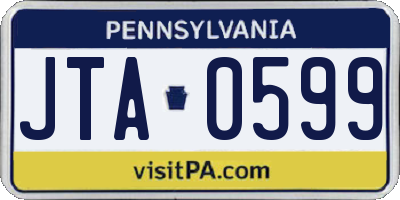 PA license plate JTA0599
