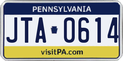 PA license plate JTA0614