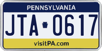 PA license plate JTA0617