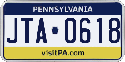 PA license plate JTA0618