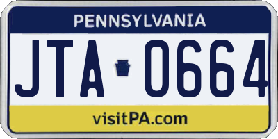 PA license plate JTA0664