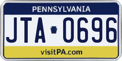 PA license plate JTA0696