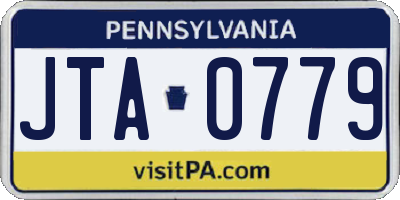 PA license plate JTA0779