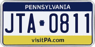 PA license plate JTA0811