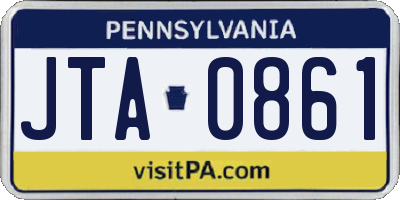 PA license plate JTA0861