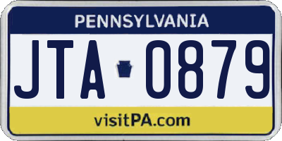 PA license plate JTA0879