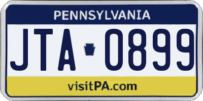 PA license plate JTA0899