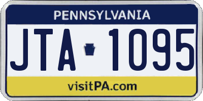 PA license plate JTA1095