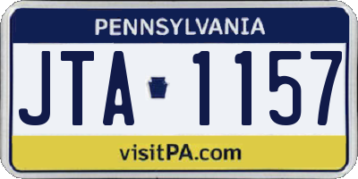 PA license plate JTA1157