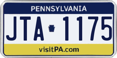 PA license plate JTA1175