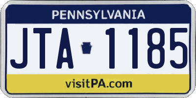 PA license plate JTA1185