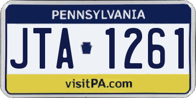 PA license plate JTA1261