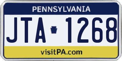 PA license plate JTA1268