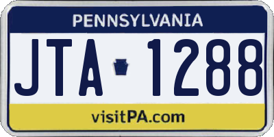 PA license plate JTA1288