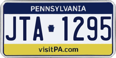 PA license plate JTA1295
