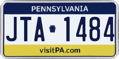 PA license plate JTA1484
