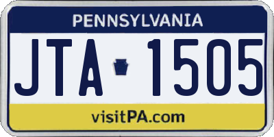 PA license plate JTA1505