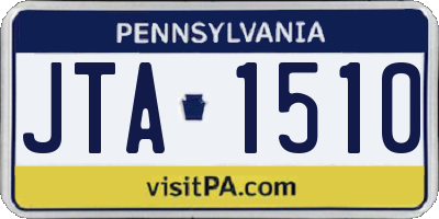 PA license plate JTA1510