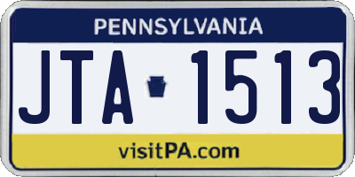 PA license plate JTA1513