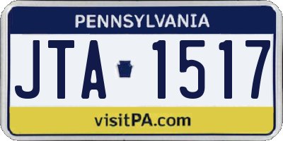 PA license plate JTA1517