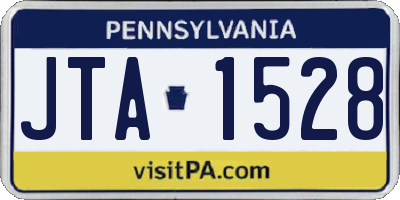 PA license plate JTA1528