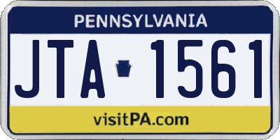 PA license plate JTA1561