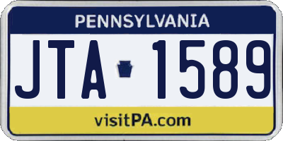 PA license plate JTA1589